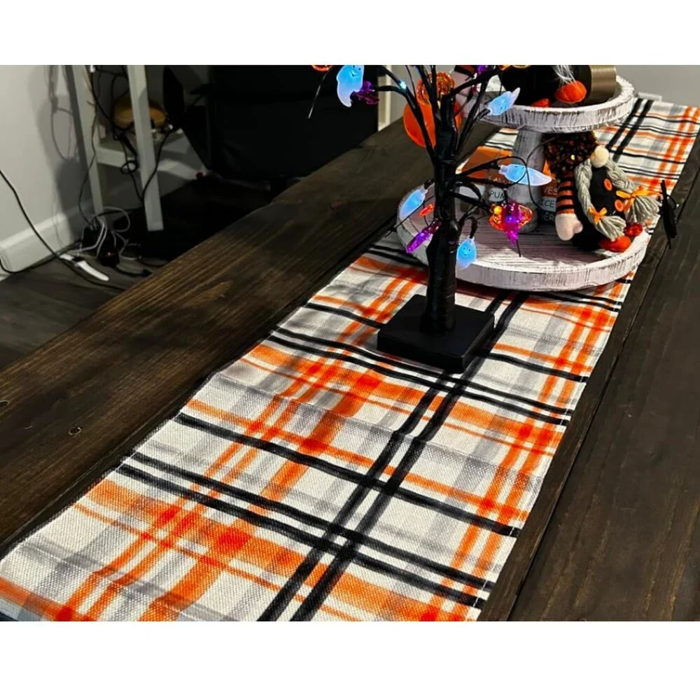 Fall Table Runner Halloween Decor Decorative Cloth Holiday Decoration 13